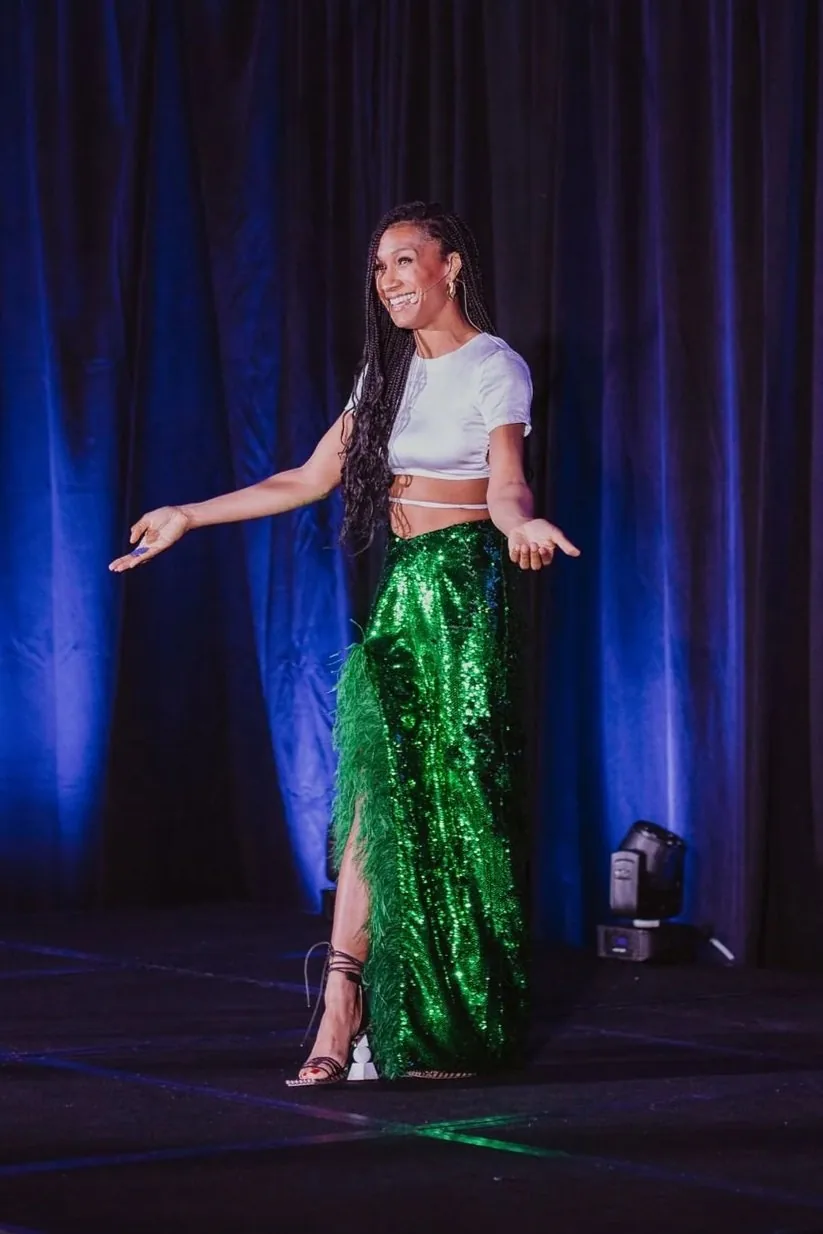 Nicole creating a magical moment at a gala